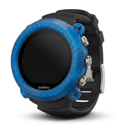 Hülle für Suunto D5 - Band + Bungeeösen, stylische TPU-Hülle in Blau für optimalen Schutz des Tauchcomputers Suunto D5.