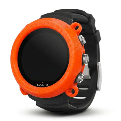 Hülle für Suunto D5 - Band + Bungeeösen, TPU-Schutz für den Suunto D5 Tauchcomputer in orange.