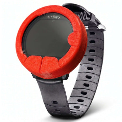 Hülle für Suunto Zoop in rot, stoßabsorbierend für optimalen Schutz der Tauchuhr.