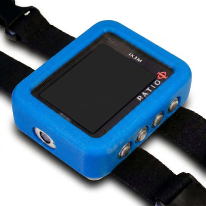 Hülle für Ratio iX3M (runde Tasten) – blauer Schutz für den Tauchcomputer Ratio iX3M.