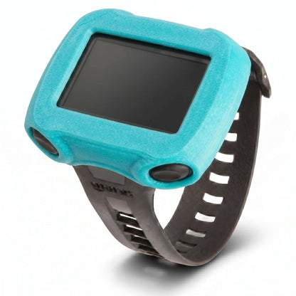 Hülle für Mares Quad / Quad Air / Quad CI / Quad 2 in aqua blue color protecting the dive computer display.