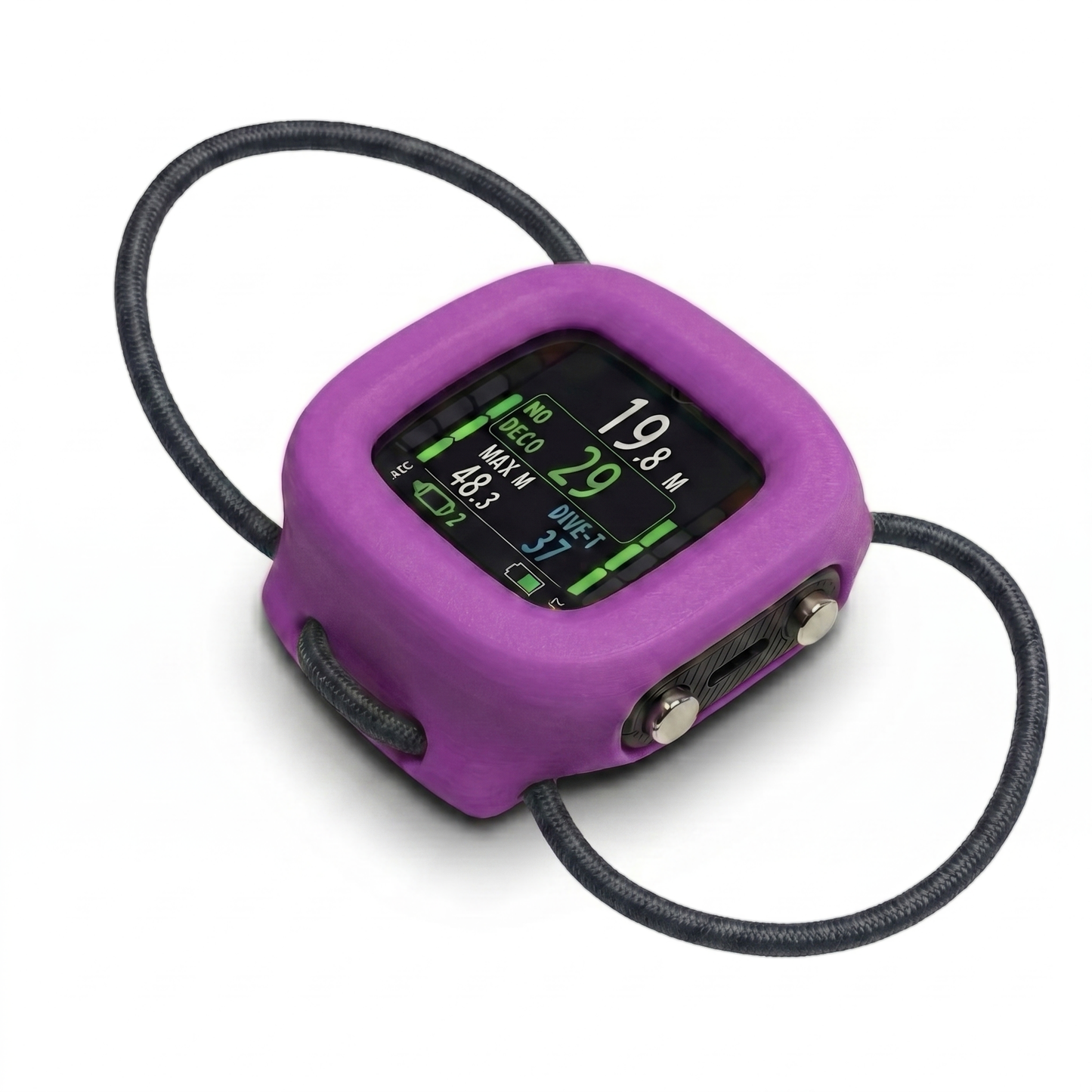 Hülle für Aqualung i330r Bungee – Schützende TPU-Hülle für Aqualung i330R Tauchcomputer, violett.