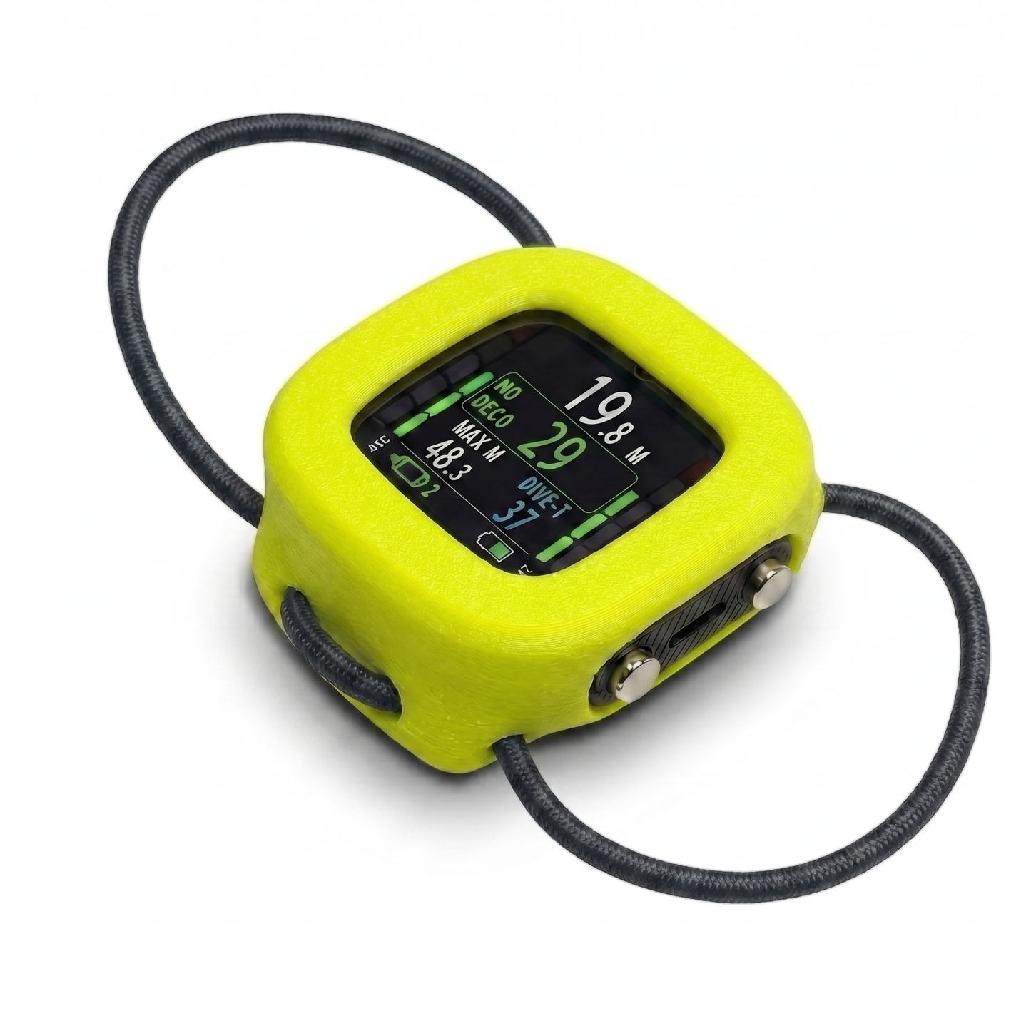 Hülle für Aqualung i330r Bungee - schützende TPU-Hülle für Tauchcomputer i330R in leuchtendem Gelb.