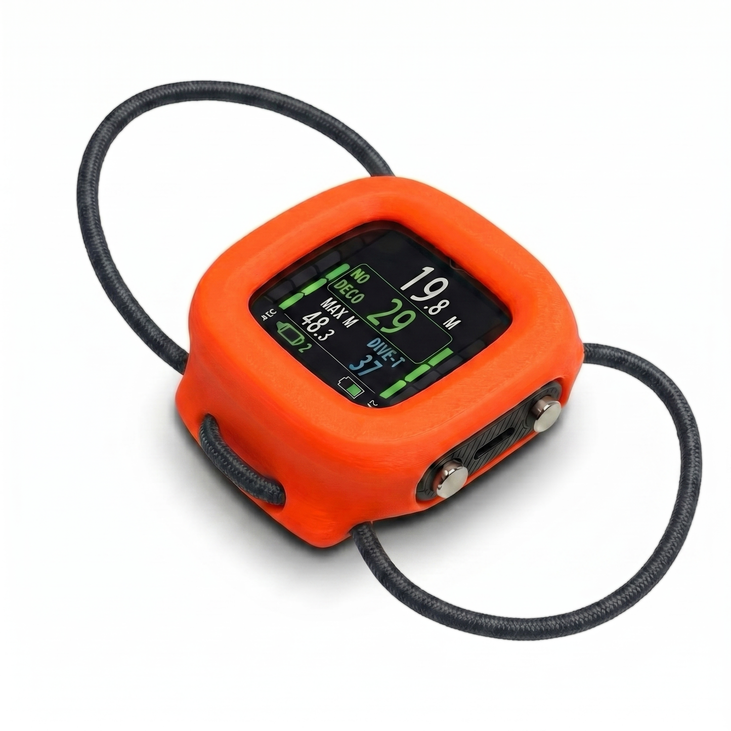 Hülle für Aqualung i330r Bungee - orange TPU-Schutz für Tauchcomputer mit flexiblem Bungee.