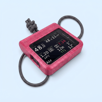 Hülle für OSTC plus (ab 2022) in roter TPU mit Display und Verbindungskabel für Taucher.