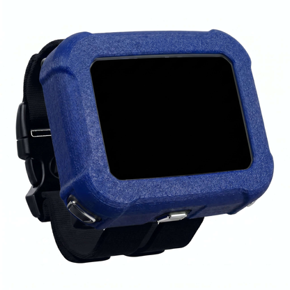 Hülle für Apeks DSX in blauer Farbe, schützt das Gerät vor Stößen und Kratzern unter Wasser.
