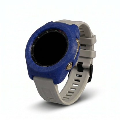 Hülle für Garmin Descent MK3i 43mm in Blau mit grauem Armband, optimaler Schutz für den Tauchcomputer.