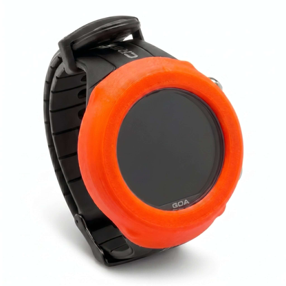 Hülle für Cressi Goa – leuchtend orange TPU-Schutzhülle für den Cressi Goa Tauchcomputer.