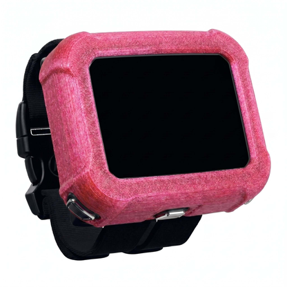 Hülle für Apeks DSX in leuchtendem Pink, schützt vor Stößen und Kratzern bei Tauchgängen.