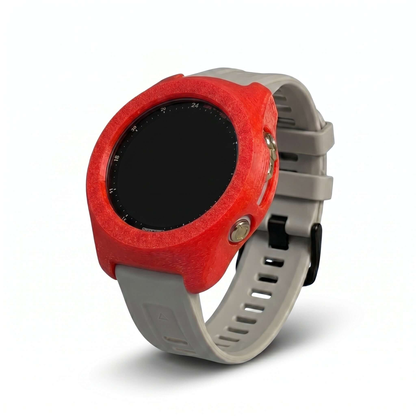 Hülle für Garmin Descent MK3i 43mm in Rot mit grauem Armband für optimalen Schutz und Leistung.